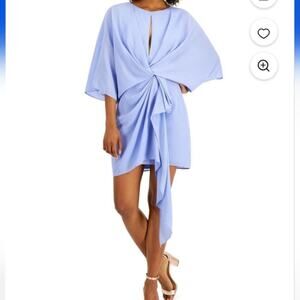 Aidan by Aidan Mattox Women's Blue Draped Cocktail Dress.  2